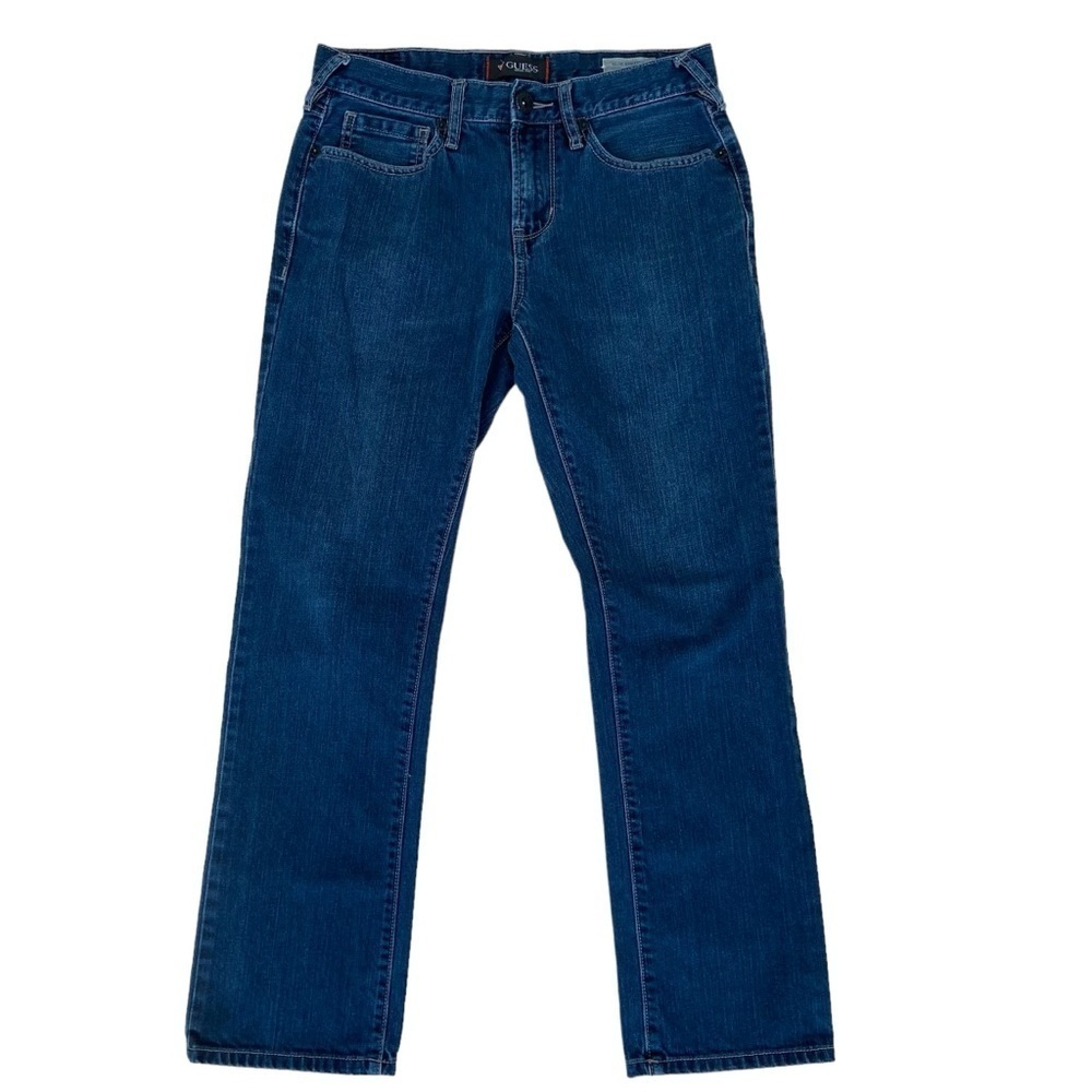 Guess men jeans Del Mar fit slim straight 100% cotton blue denim size 30